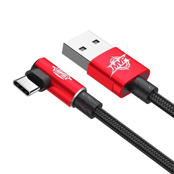 کابل تبدیل USB به USB Type-C باسئوس مدل MVP Elbow طول 1 متر